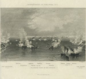 Bombardement van Port Royal, S.C., c. 1861